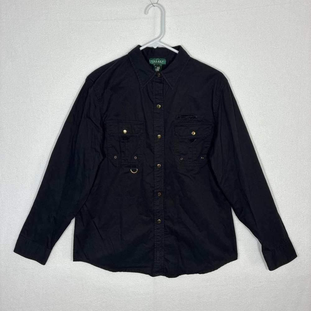 Lauren Ralph Lauren button-up shirt with gold hardware size Lg